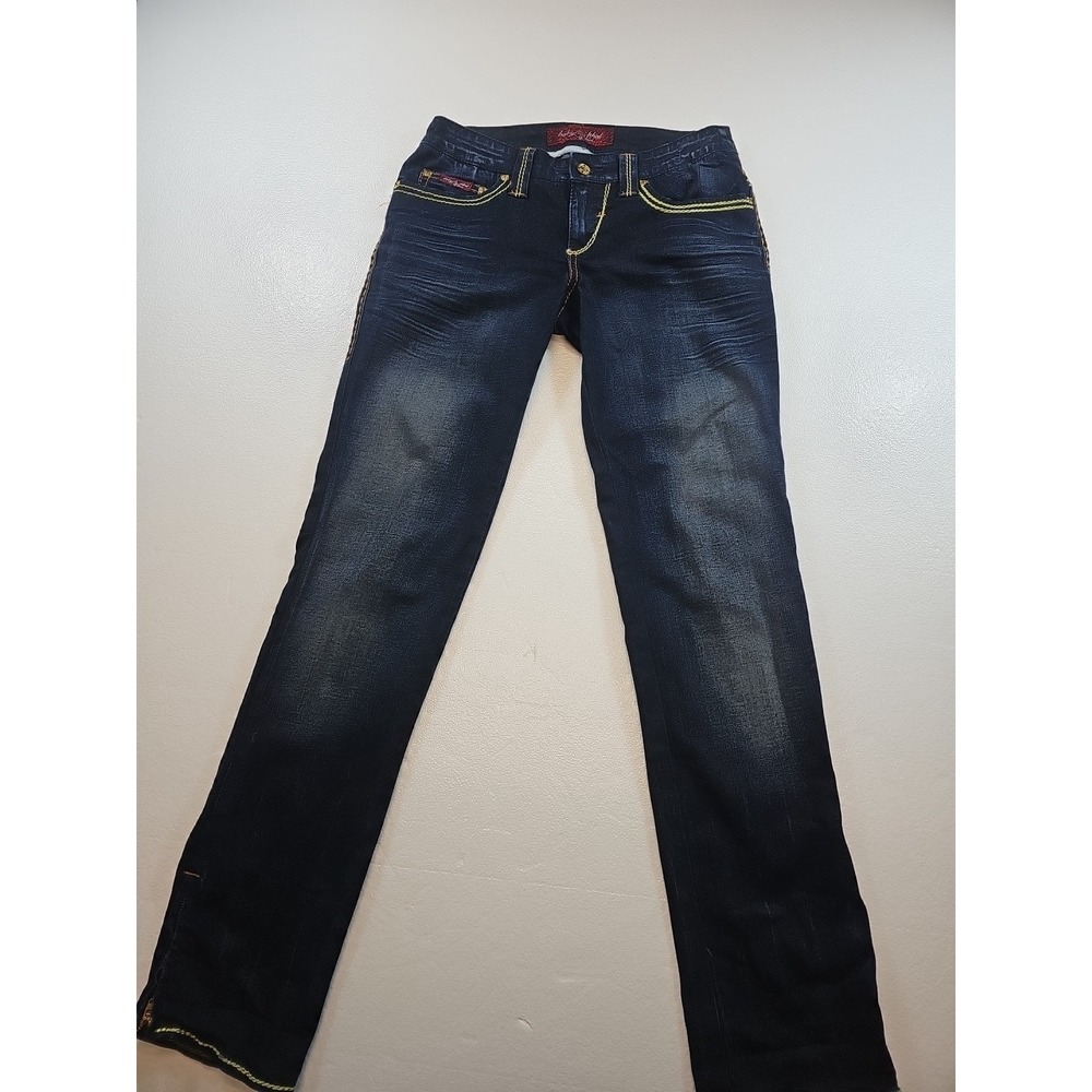 Baby Phat Jeans • Size 1(28x31.5) Y2K Low Rise Dark Wash Cat  Ankle Zippers